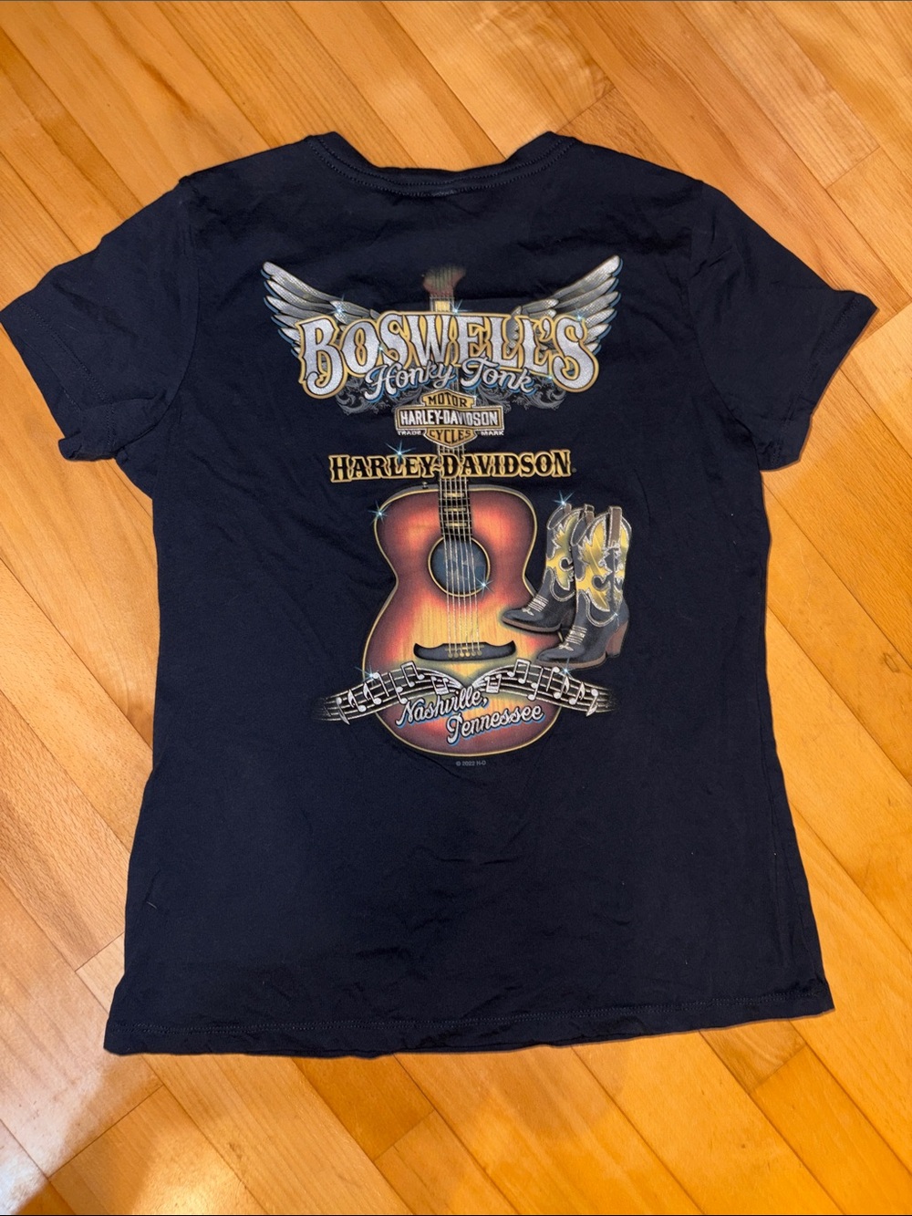 Harley-Davidson women’s Black Tee Guitar Graphic